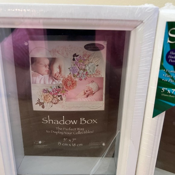 Set of 3 White Shadow Boxes 5x7x2 Brand New - Picture 3 of 5